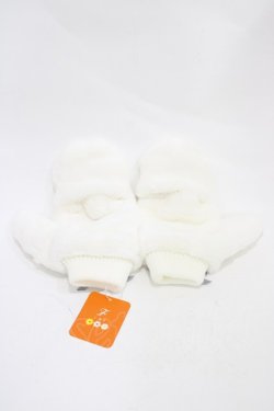 画像2: Fi.n.t / ベロアリボンエコファーミトン  offwhite H-25-11-20-1010-CA-ZA-NS-ZH