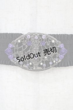 画像2: axes femme / ローズシャンデリアゴムベルト  ブラック H-25-11-20-1012-AX-ZA-NS-ZH