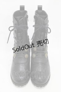 axes femme / ナポレオンレースアップブーツ M(23.5cm) ブラック H-25-11-20-1002-AX-SH-NS-ZH