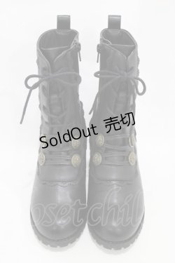 画像1: axes femme / ナポレオンレースアップブーツ M(23.5cm) ブラック H-25-11-20-1002-AX-SH-NS-ZH