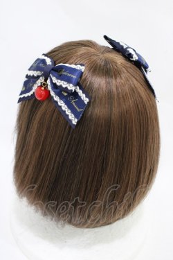 画像2: Amavel / Fruits Panierリボンクリップ  ネイビー H-25-11-20-1022-CA-AC-NS-ZH