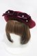 画像1: m petit by misako / TT*AMリボンBベレー  ボルドー H-25-11-20-1023-LO-AC-NS-ZH (1)