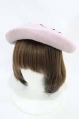 Ank Rouge / 刺繍入りベレー  ピンク H-25-11-20-1024-CA-AC-NS-ZH