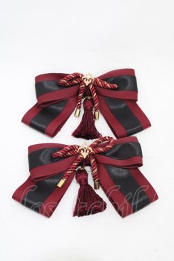 画像1: Amavel / 大正浪漫の夢紀行 和風靴リボンクリップ  ブラック H-25-11-20-1025-CA-ZA-NS-ZH