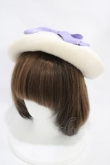 Angelic Pretty / Sweetie Ribbonベレー  オフ/ラベンダー H-25-11-20-1026-AP-AC-NS-ZH