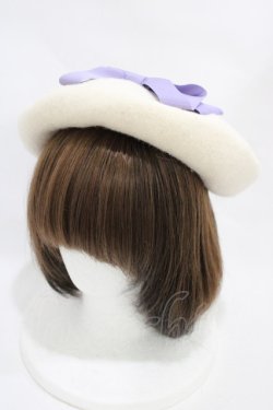 画像1: Angelic Pretty / Sweetie Ribbonベレー  オフ/ラベンダー H-25-11-20-1026-AP-AC-NS-ZH