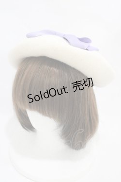 画像1: Angelic Pretty / Sweetie Ribbonベレー  オフ/ラベンダー H-25-11-20-1026-AP-AC-NS-ZH