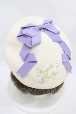 画像2: Angelic Pretty / Sweetie Ribbonベレー  オフ/ラベンダー H-25-11-20-1026-AP-AC-NS-ZH