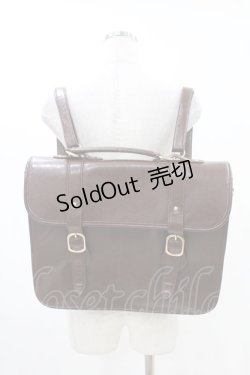 画像1: Fi.n.t / ダブルベルトサッチェルバッグ  ブラウン H-25-11-20-1031-CA-BG-NS-ZH