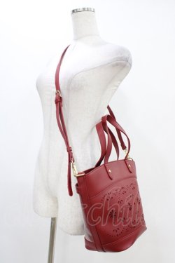画像2: m petit by misako / AMハナパンチング2WAYバッグ  レッド H-25-11-20-1032-LO-BG-NS-ZH