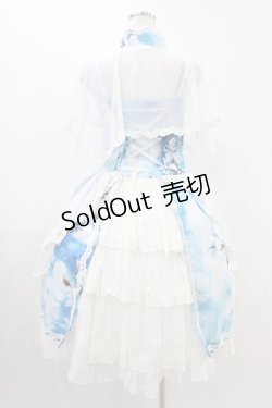 画像2: 玉 青 （海外ロリータブランド） / ケープ付きジャンパースカートセット M ブルー H-25-11-20-1033-0-OP-NS-ZH