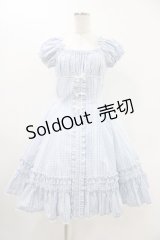 Avenue Denfer（海外ロリータブランド） / チェックワンピースセット M サックス H-25-11-20-1034-0-OP-NS-ZH