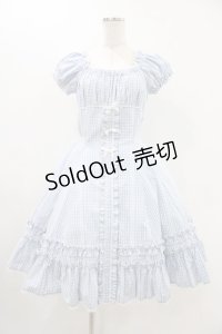 Avenue Denfer（海外ロリータブランド） / チェックワンピースセット M サックス H-25-11-20-1034-0-OP-NS-ZH