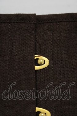 画像5: EXCENTRIQUE / リネン・ミニコルセット S/M チャコール H-25-11-20-051-EL-ZA-KB-ZH