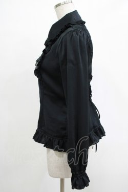 画像2: ATELIER PIERROT / ヨーク切替ブラウス  黒 H-25-11-20-052-EL-BL-KB-ZH