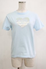 MILK / メタリックロゴTee  サックス H-25-11-20-060-ML-TO-KB-ZT484