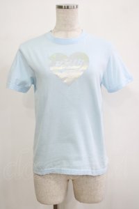 MILK / メタリックロゴTee  サックス H-25-11-20-060-ML-TO-KB-ZT484