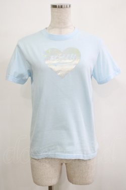 画像1: MILK / メタリックロゴTee  サックス H-25-11-20-060-ML-TO-KB-ZH