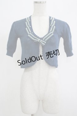 画像1: Shirley Temple / チェリーリボンボレロ 160 ブルー H-25-11-20-061-ET-TO-KB-ZH