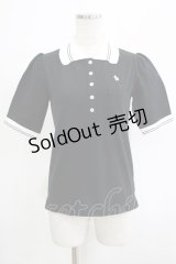 Katie / TENNIS CLUB puff sleeve shirt S ブラック H-25-11-20-064-LO-TO-KB-ZH