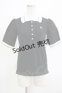 Katie / TENNIS CLUB puff sleeve shirt S ブラック H-25-11-20-064-LO-TO-KB-ZH