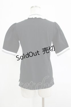 画像3: Katie / TENNIS CLUB puff sleeve shirt S ブラック H-25-11-20-064-LO-TO-KB-ZH