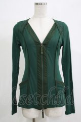 Ozz Croce / メッシュZIPカーデ  グリーン H-25-11-20-066-OO-TO-KB-ZH