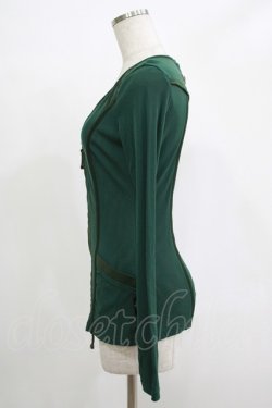 画像2: Ozz Croce / メッシュZIPカーデ  グリーン H-25-11-20-066-OO-TO-KB-ZH