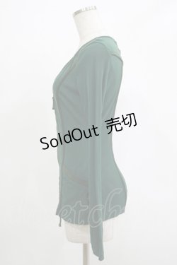 画像2: Ozz Croce / メッシュZIPカーデ  グリーン H-25-11-20-066-OO-TO-KB-ZH