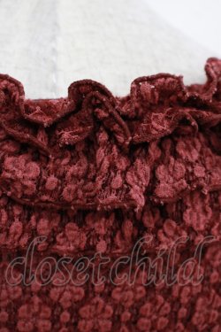 画像4: ATELIER PIERROT / レースフリルカーディガン  ボルドー H-25-11-20-067-EL-TO-KB-ZH