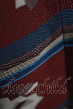 画像5: Jane Marple / ローズボーダージャガードワンピース  ボルドー×ネイビー H-25-11-20-009-JM-OP-KB-ZH