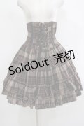 ATELIER PIERROT / チェックフリルコルセットスカート  ブラウン H-25-11-20-002-EL-SK-KB-ZH