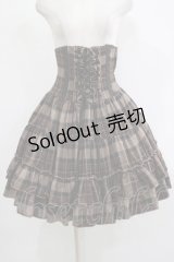ATELIER PIERROT / チェックフリルコルセットスカート  ブラウン H-25-11-20-002-EL-SK-KB-ZH