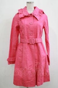 Jane Marple / フリルカラーデニムコート  ピンク H-25-11-20-015-JM-CO-KB-ZH