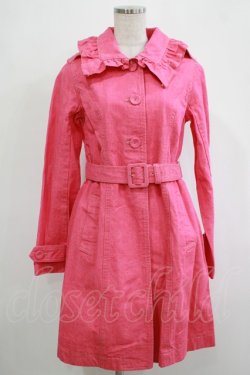 画像1: Jane Marple / フリルカラーデニムコート  ピンク H-25-11-20-015-JM-CO-KB-ZH