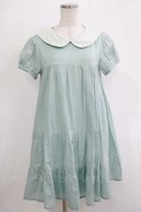 Jane Marple / レースカラーティアードワンピース  サックス H-25-11-20-016-JM-OP-KB-ZT484