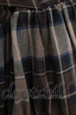 画像4: ATELIER PIERROT / チェックフリルコルセットスカート  ブラウン H-25-11-20-002-EL-SK-KB-ZH