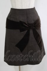 Jane Marple / ベルベットリボンスカート  ブラウン H-25-11-20-020-JM-SK-KB-ZH