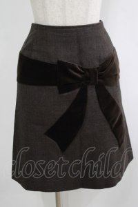 Jane Marple / ベルベットリボンスカート  ブラウン H-25-11-20-020-JM-SK-KB-ZH