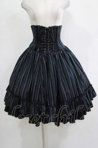 ATELIER PIERROT / レジメンタルストライプコルセットスカート  グリーン H-25-11-20-003-EL-SK-KB-ZH