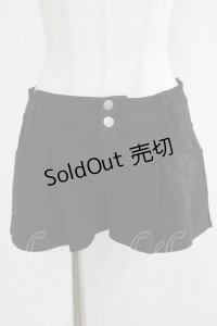 Ozz Croce / 刺繍ショートパンツ  ブラック H-25-11-20-025-OO-PA-KB-ZH