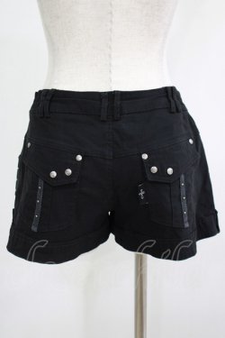 画像3: Ozz Croce / 刺繍ショートパンツ  ブラック H-25-11-20-025-OO-PA-KB-ZH