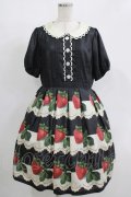 Leur Getter / Antique Lace Strawberry袖付きワンピース L ブラック H-25-11-21-1001-LU-OP-KB-ZT1123H