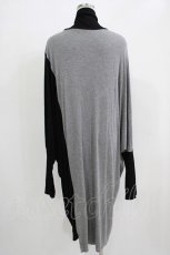 画像3: NieR CLOTHING / 配色ハイネックワンピース  グレー×ブラック H-25-11-21-1026-PU-OP-KB-ZH (3)