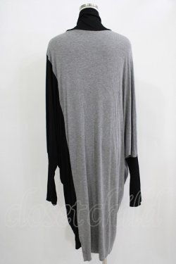 画像3: NieR Clothing / 配色ハイネックワンピース  グレー×ブラック H-25-11-21-1026-PU-OP-KB-ZH