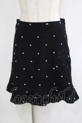 Emily Temple cute / ローズドットウールスカート  黒 H-25-11-21-1027-ET-SK-KB-ZH