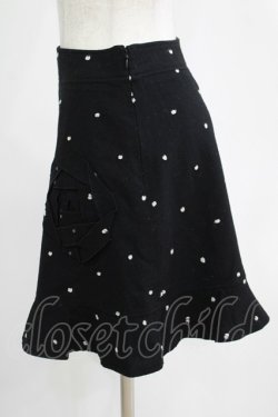 画像2: Emily Temple cute / ローズドットウールスカート  黒 H-25-11-21-1027-ET-SK-KB-ZH