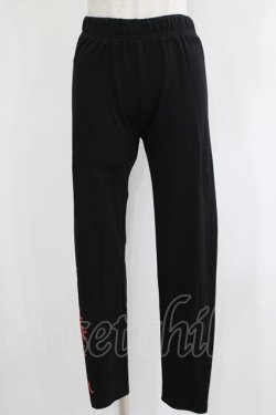 画像1: NieR Clothing / プリントレギンスパンツ  黒 H-25-11-21-1029-PU-PA-KB-ZH