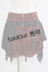 ALGONQUINS / フラップ付きチェックパンツ  赤×黒 H-25-11-21-1031-AL-PA-KB-ZH