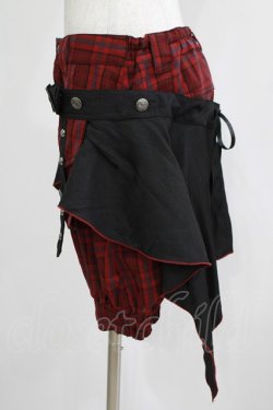画像2: ALGONQUINS / フラップ付きチェックパンツ  赤×黒 H-25-11-21-1031-AL-PA-KB-ZH